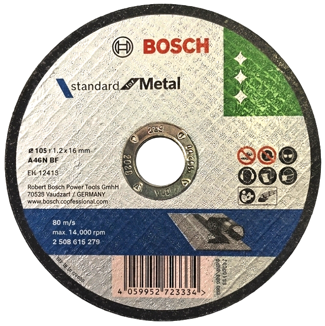 Bosch 4" Stainless Steel Cutting Wheel 105x1.2x16mm