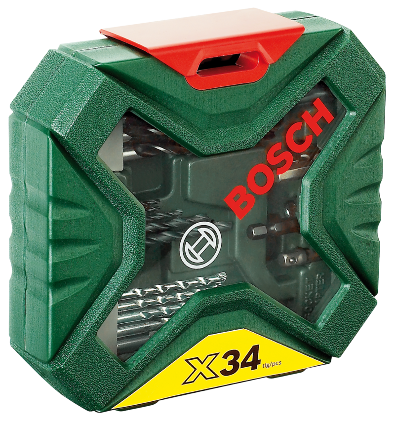 Bosch X-line Cobalt Steel Classic Drill and Screwdriver Bit Set (Blue, 34-Pieces)